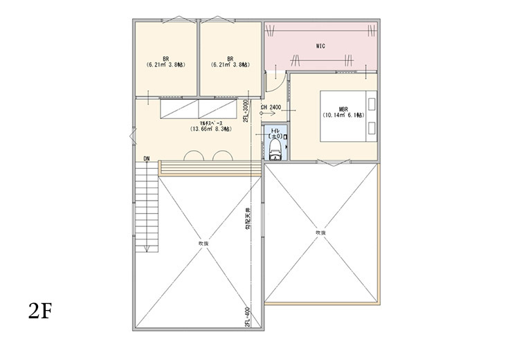 中庭プラン 間取り図(2F)