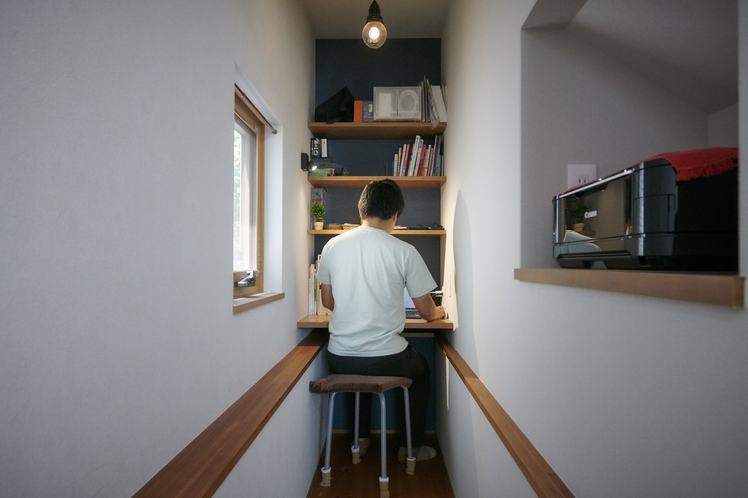 書斎スペースは作業に集中できる個の空間の画像