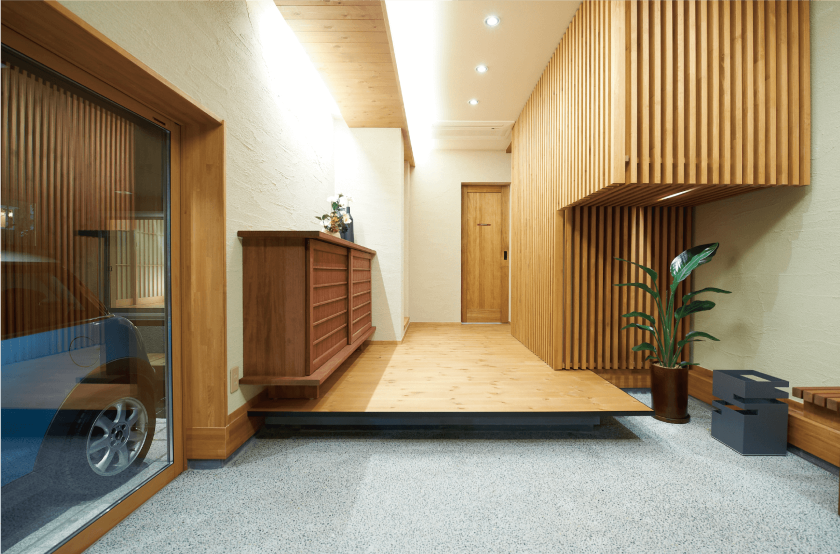 土間施工事例 加平展示場