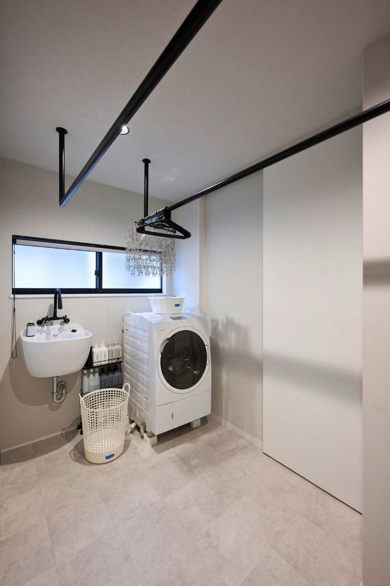 効率よく家事ができる独立したドライルームの画像