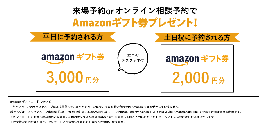 2021GW体感すまいフェア来場特典Amazon