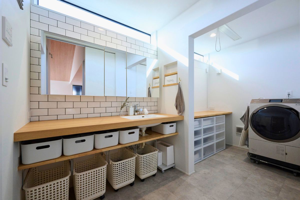 ランドリースペースとして使用できるサニタリールームの画像